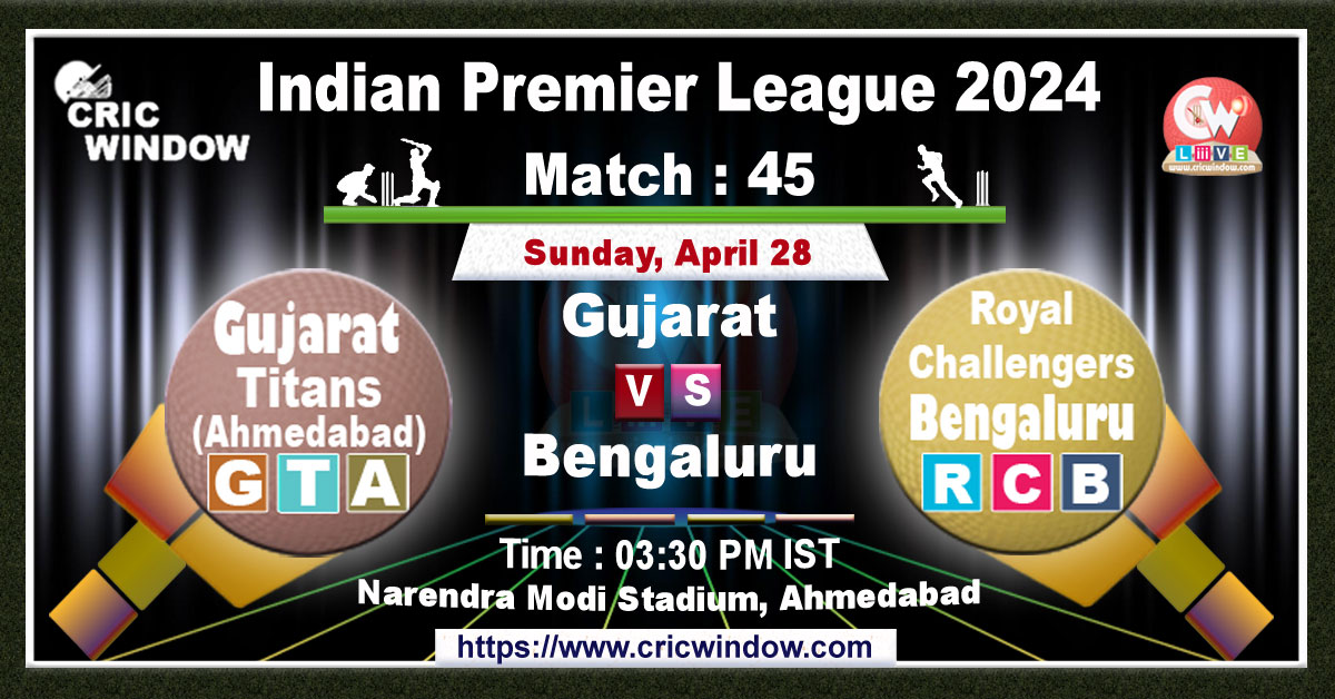 IPL GT vs RCB live match action