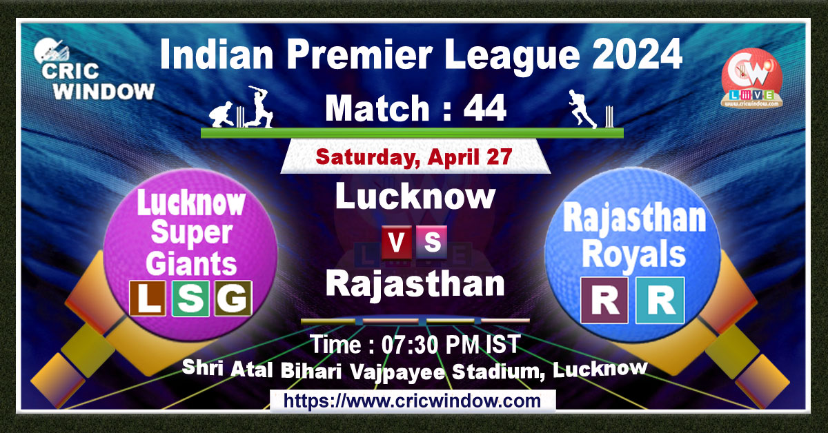 IPL LSG vs RR live match action