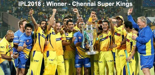Chennai Super Kings winner of IPL2018