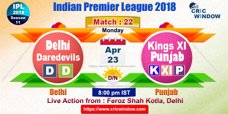 Delhi vs Punjab Match22 preview
