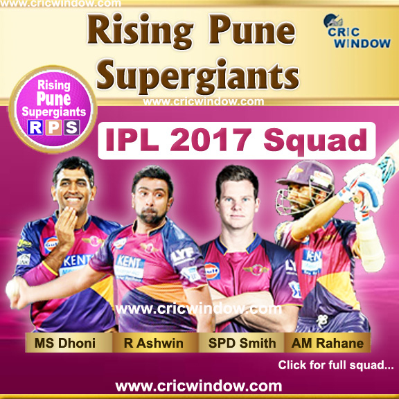 ipl 2017 Pune Supergiants squad