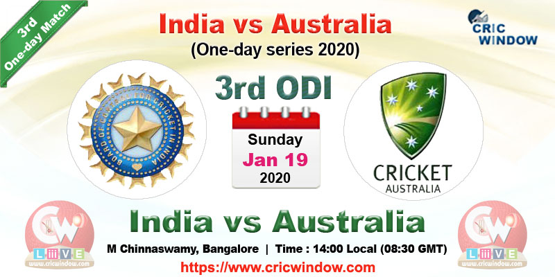 3rd ODI : India vs Australia live action
