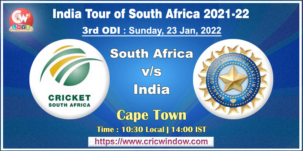 3rd odi : South Africa vs India live action
