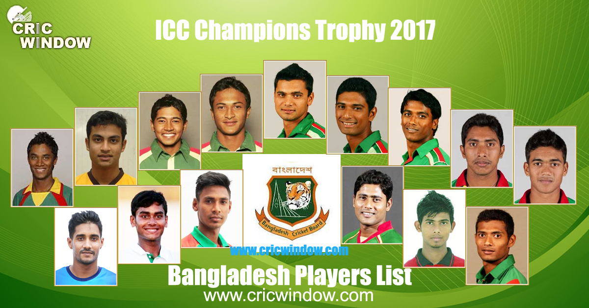 Bangladesh squad for champions trophy 2017