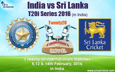 India v Sri Lanka t20i series 2016