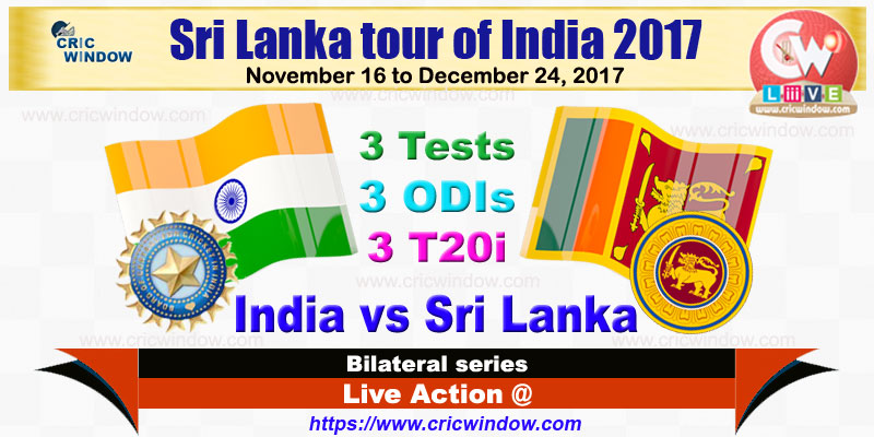 india vs Sri Lanka bilateral series 2017