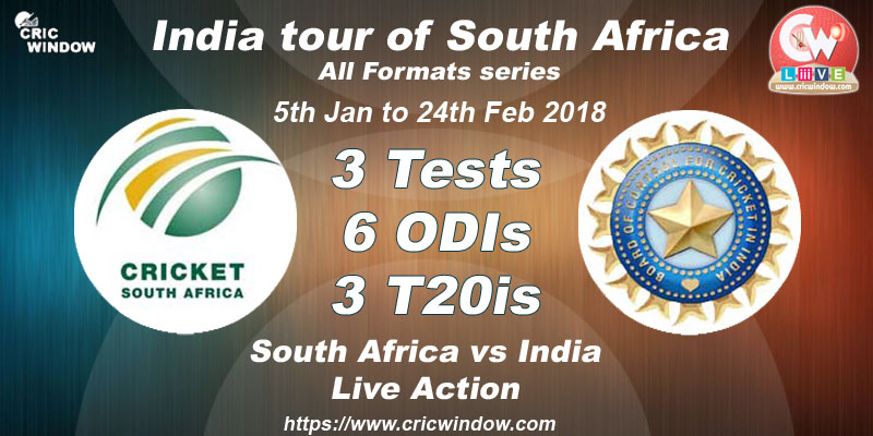 SA vs Ind test, odi and t20i Series 2017