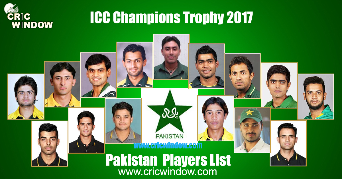 Pakistan Players for CT2017
