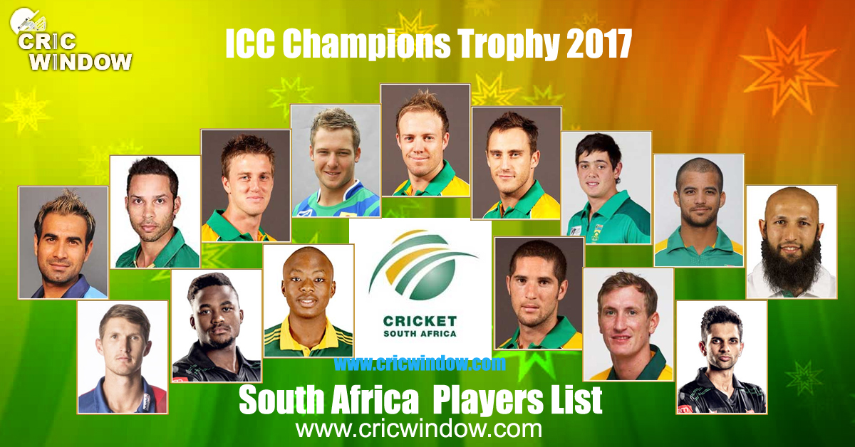South Africa Players for CT2017