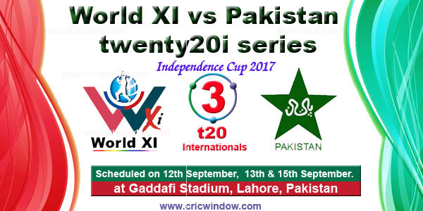 World XI vs Pakistan t20i series 2017