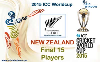 New Zealand final 15 players for worldcup 2015