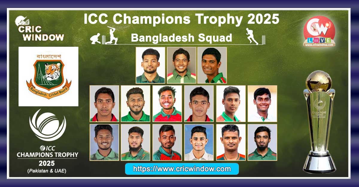 Bangladesh squad for champions trophy 2025