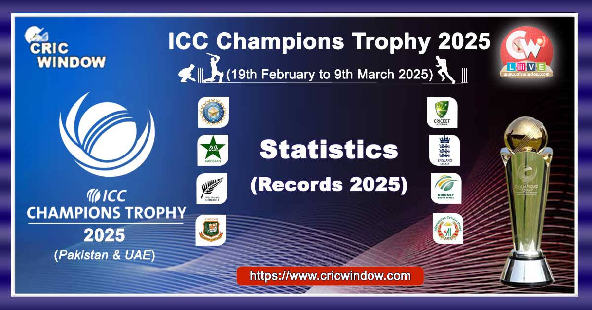 Champions Trophy Statistics 2025