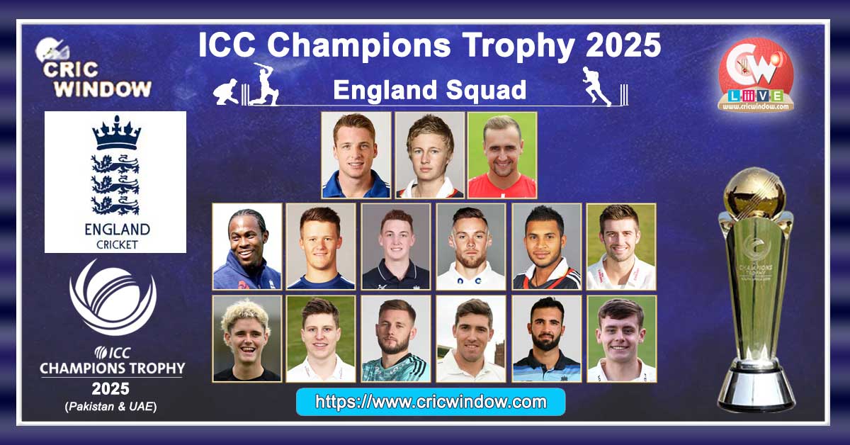 England squad for champions trophy 2025