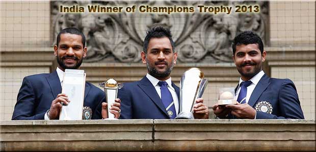 India - winner of Champions Trophy 13