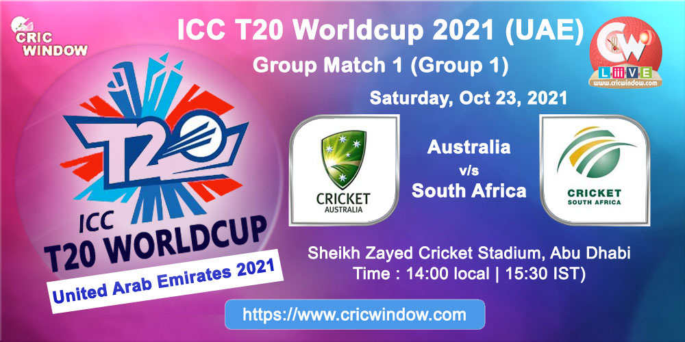 Australia vs South Africa ICC T20 worldcup match centre