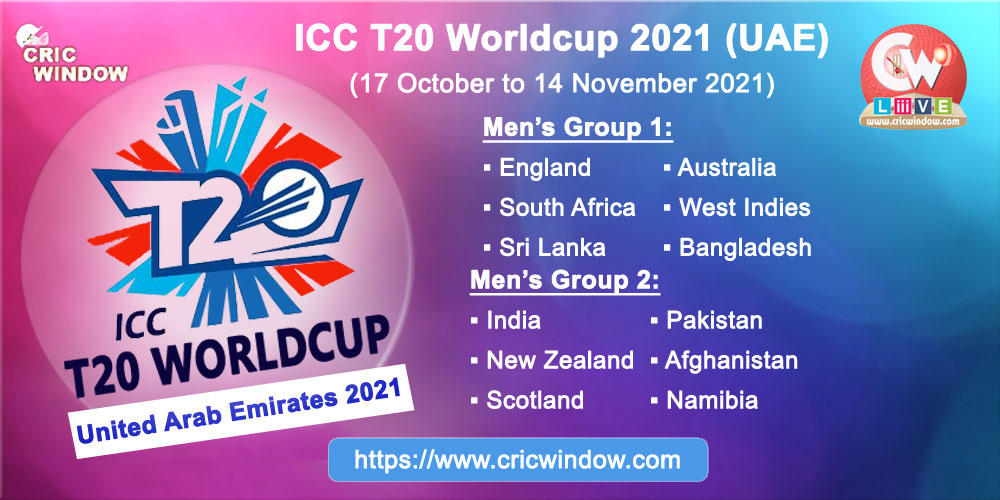 Match Schedule of ICC Worldt20 UAE 2021