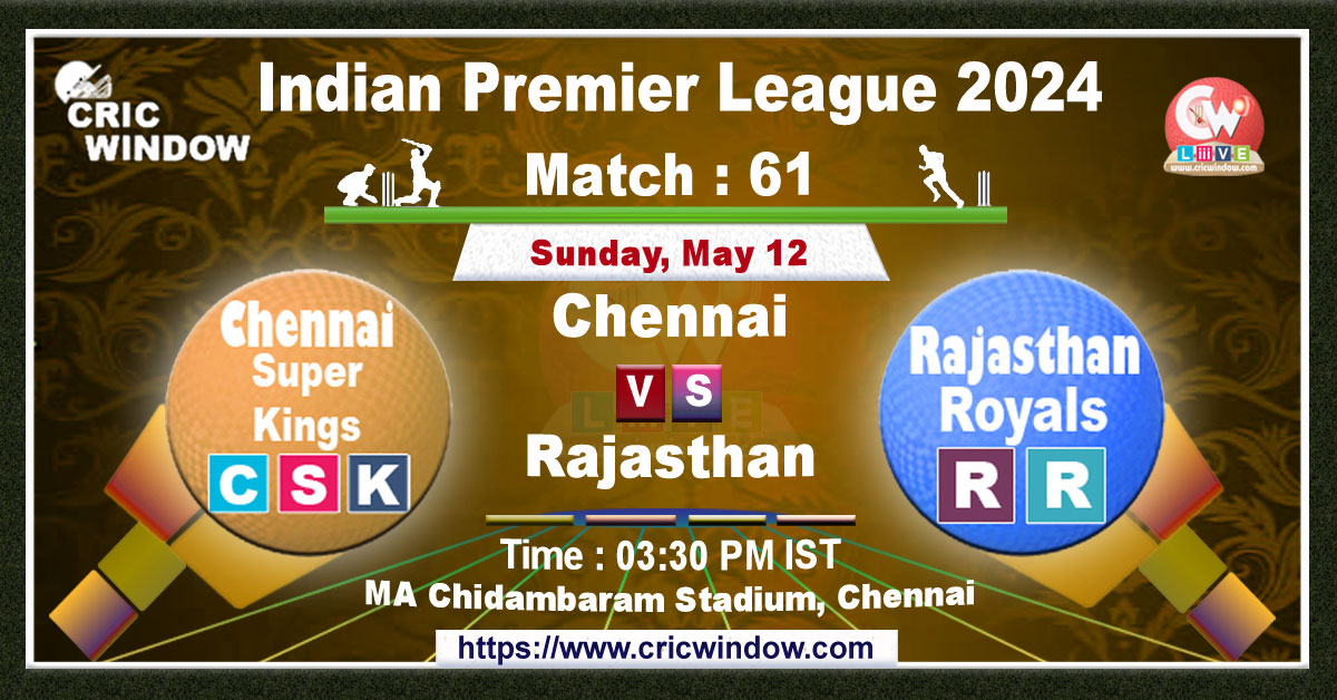 IPL CSK vs RR live match action