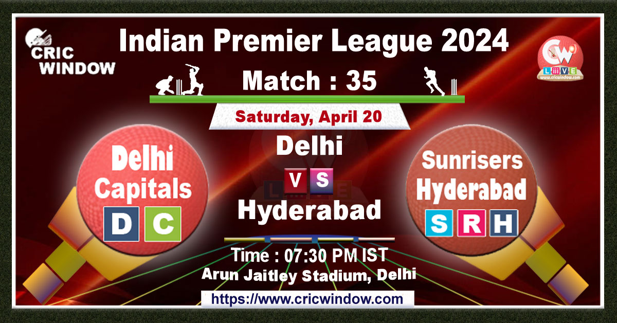 IPL DC vs SRH live match action