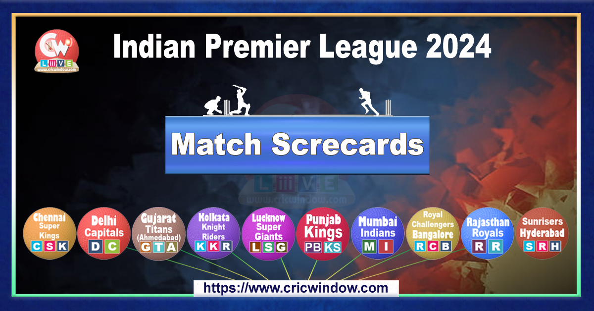 IPLT20 Match Scorecards 2024