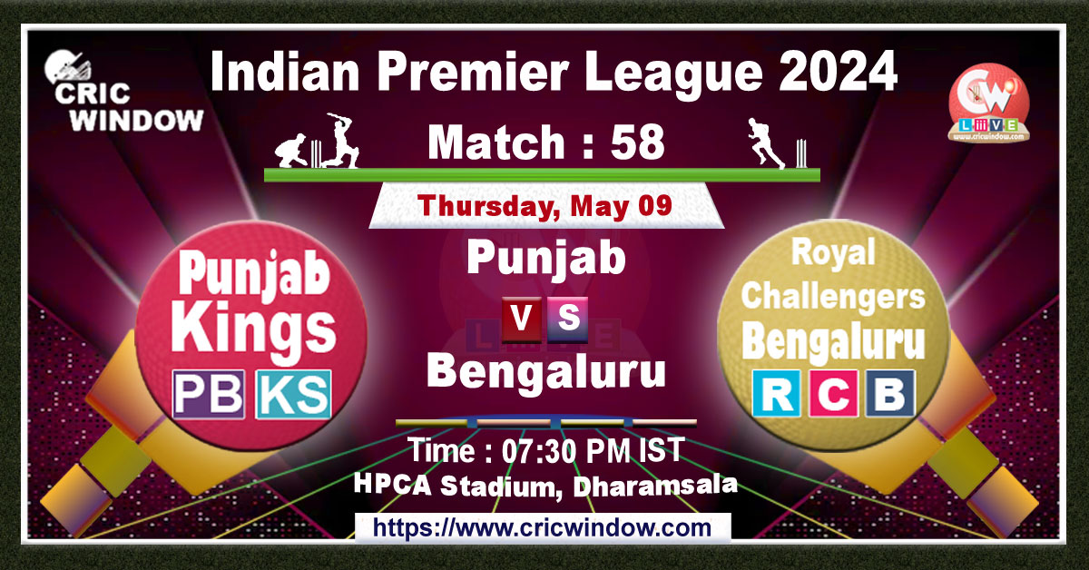 IPL PBKS vs RCB live match action