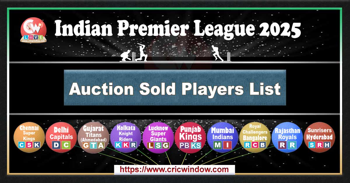 IPL Auction Sold Players List 2025