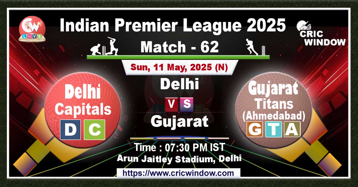 IPL DC vs GT match live 2025