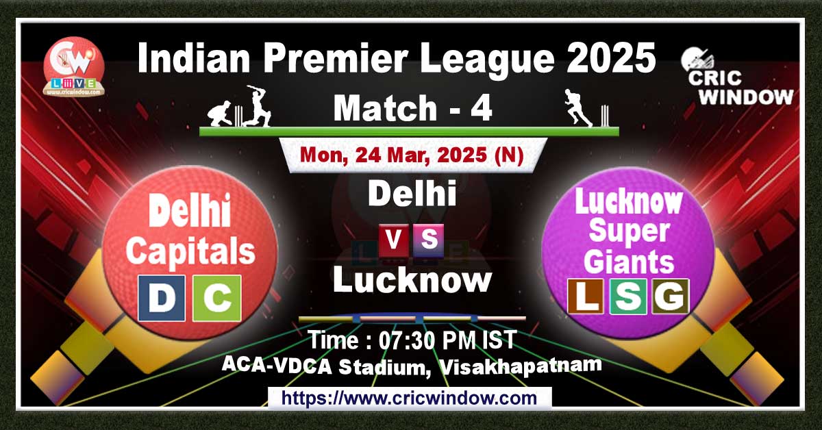 IPL DC vs LSG match live 2025