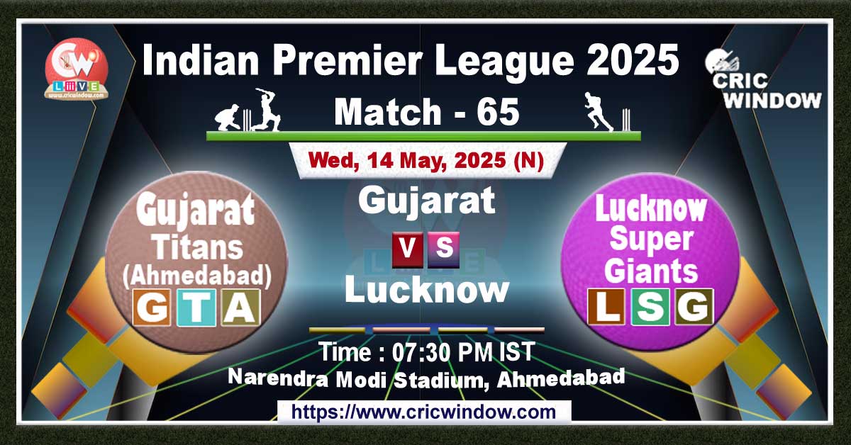 IPL GT vs LSG match live 2025