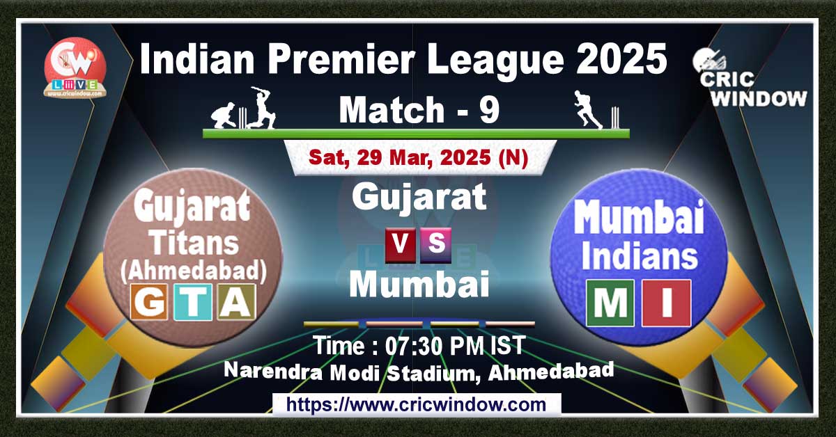 IPL GT vs MI match live 2025