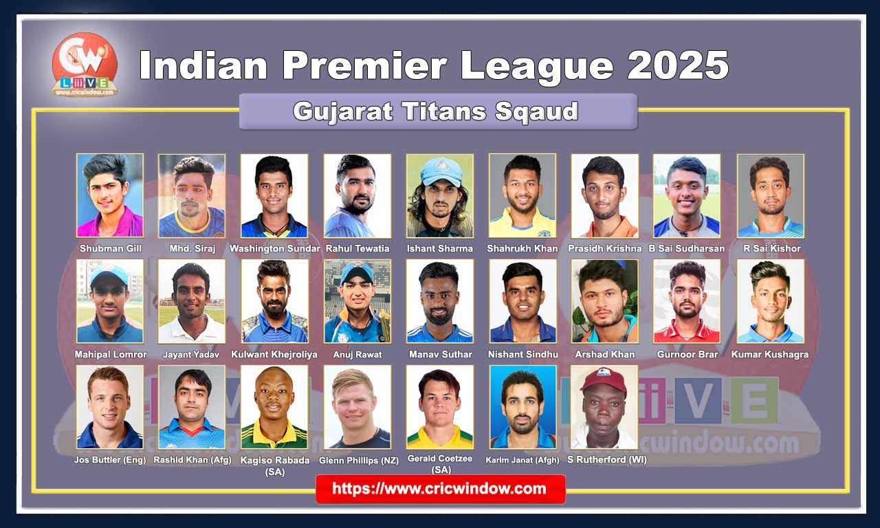 Gujarat Titans Squad 2025