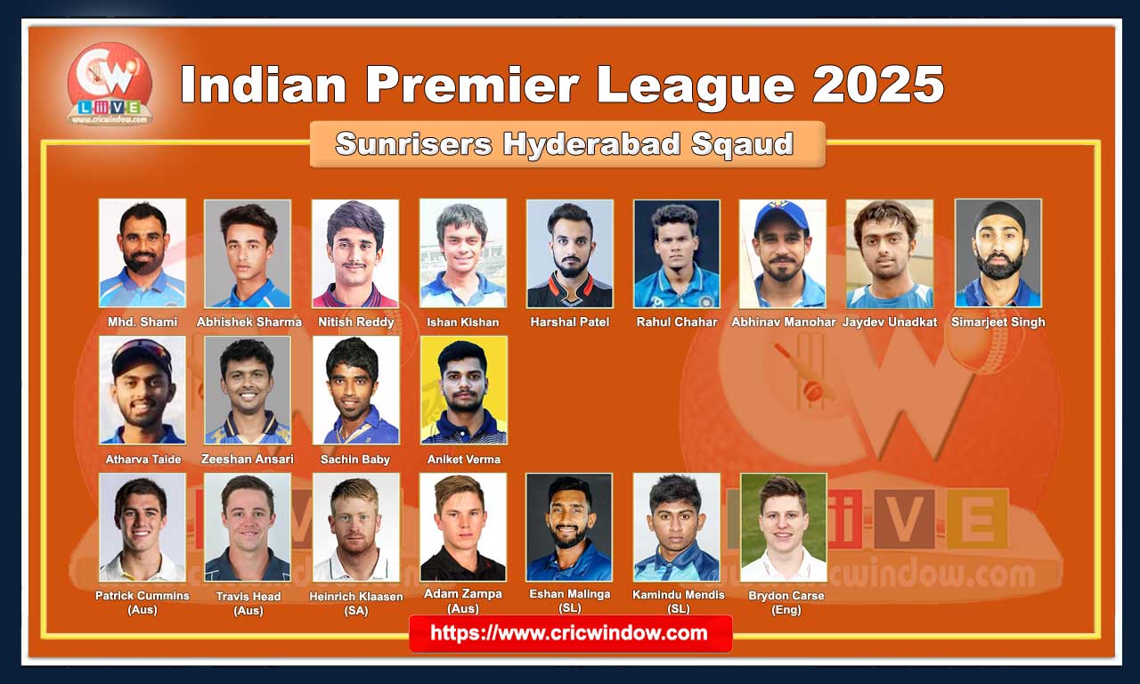 IPL SRH squad 2025