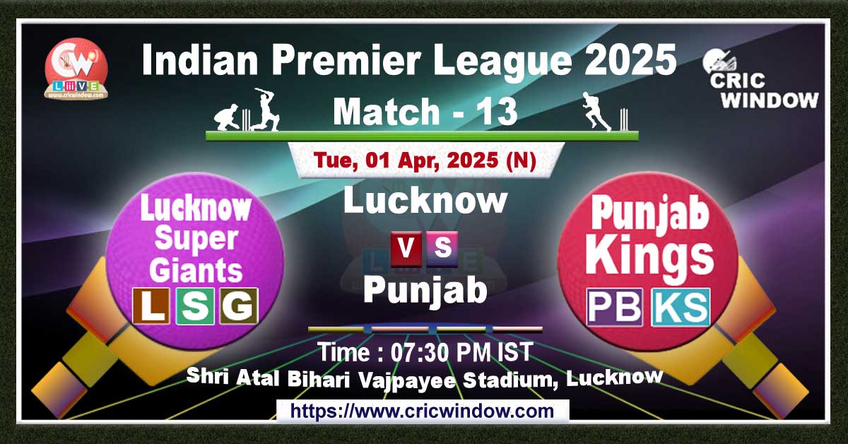 IPL LSG vs PBKS match live 2025