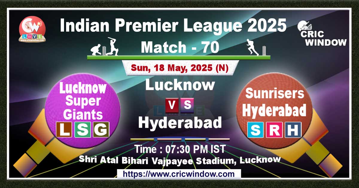 IPL LSG vs SRH match live 2025