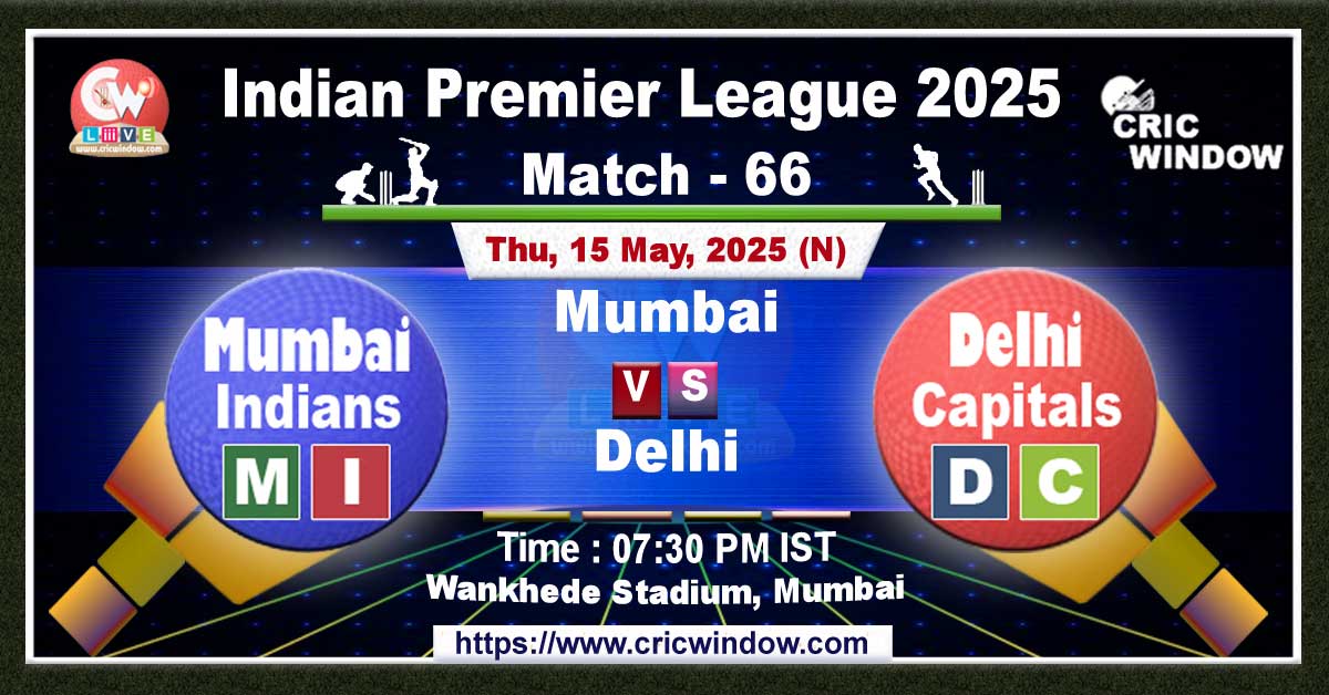 IPL MI vs DC match live 2025