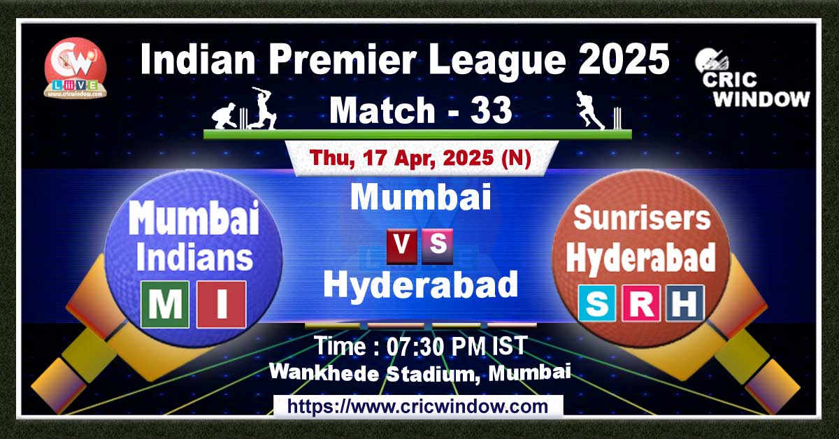 IPL MI vs SRH match previews 2025