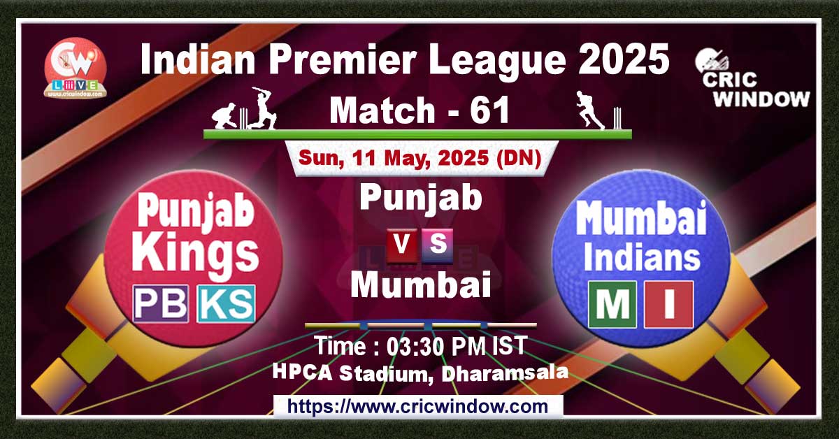 IPL PBKS vs MI match previews 2025