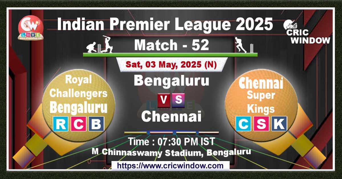 IPL RCB vs CSK match previews 2025