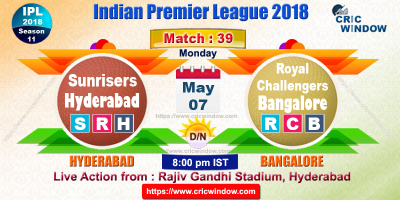 IPL SRH vs RCB live preview match39