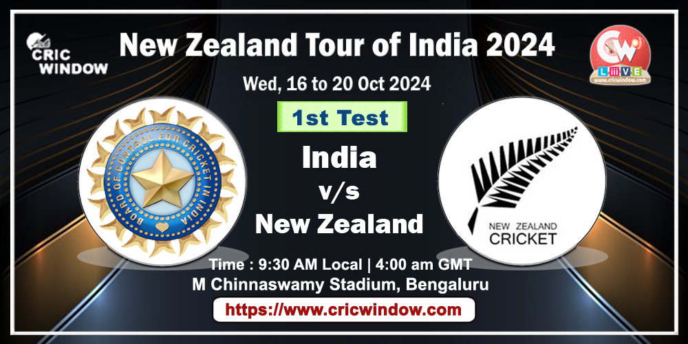 1st Test India vs New Zealand live