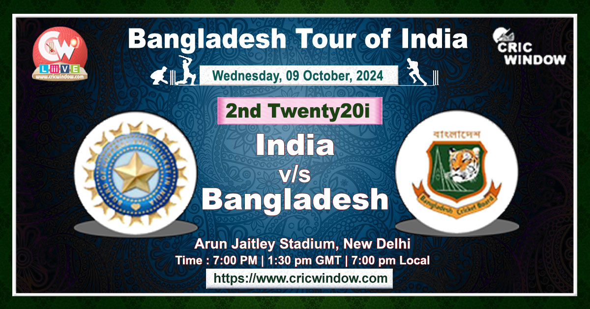 2nd t20i India vs Bangladesh live