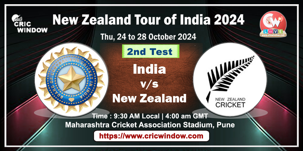 2nd Test : India vs New Zealand live 2024