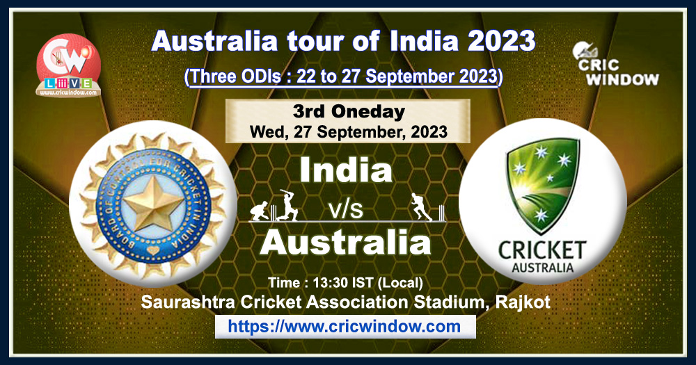 India Vs Australia Rd Odi Live