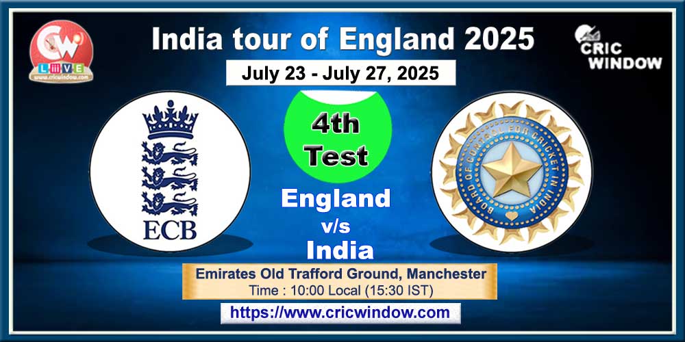 4th Test Eng vs Ind live action