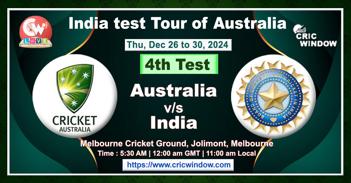 4th Test Aus vs Ind live action