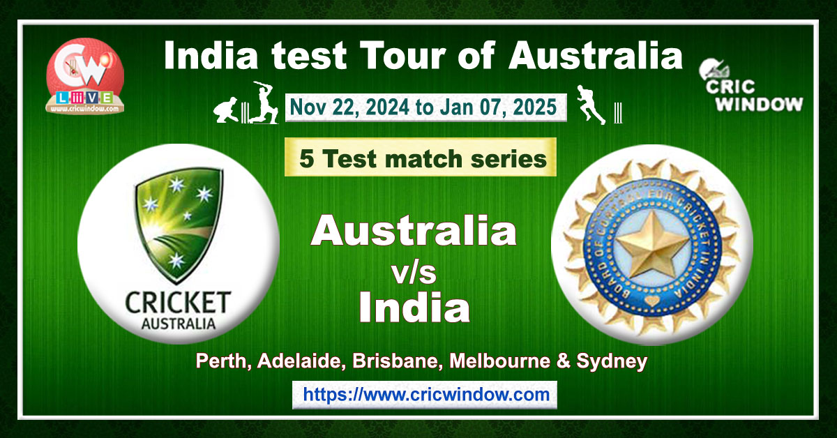 Aus vs Ind test match series results 2024
