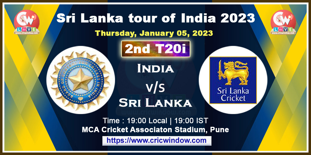 India vs Sri Lanka 2nd t20i live 2023