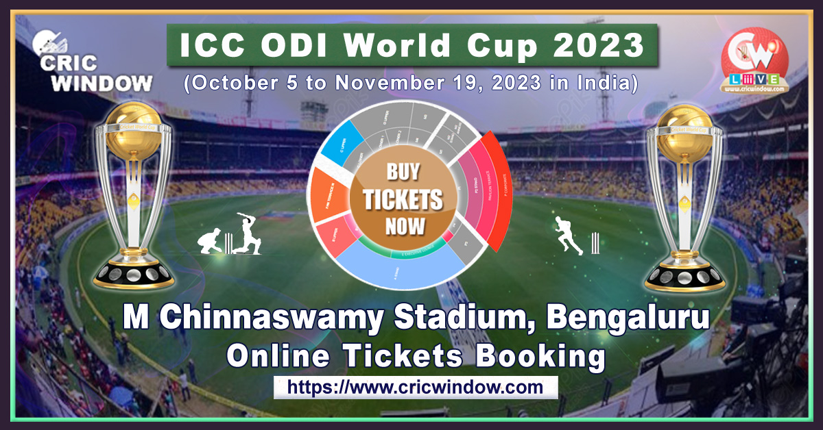 icc odi worldcup M Chinnaswamy Stadium tickets booking 2023