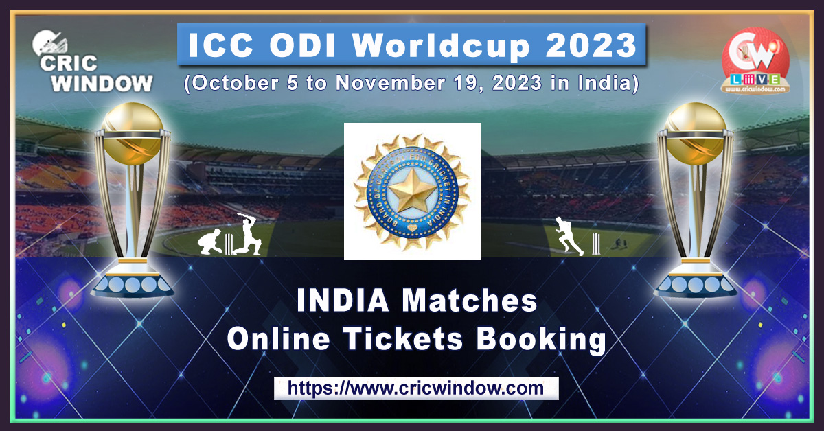 icc odi worldcup india match tickets booking 2023