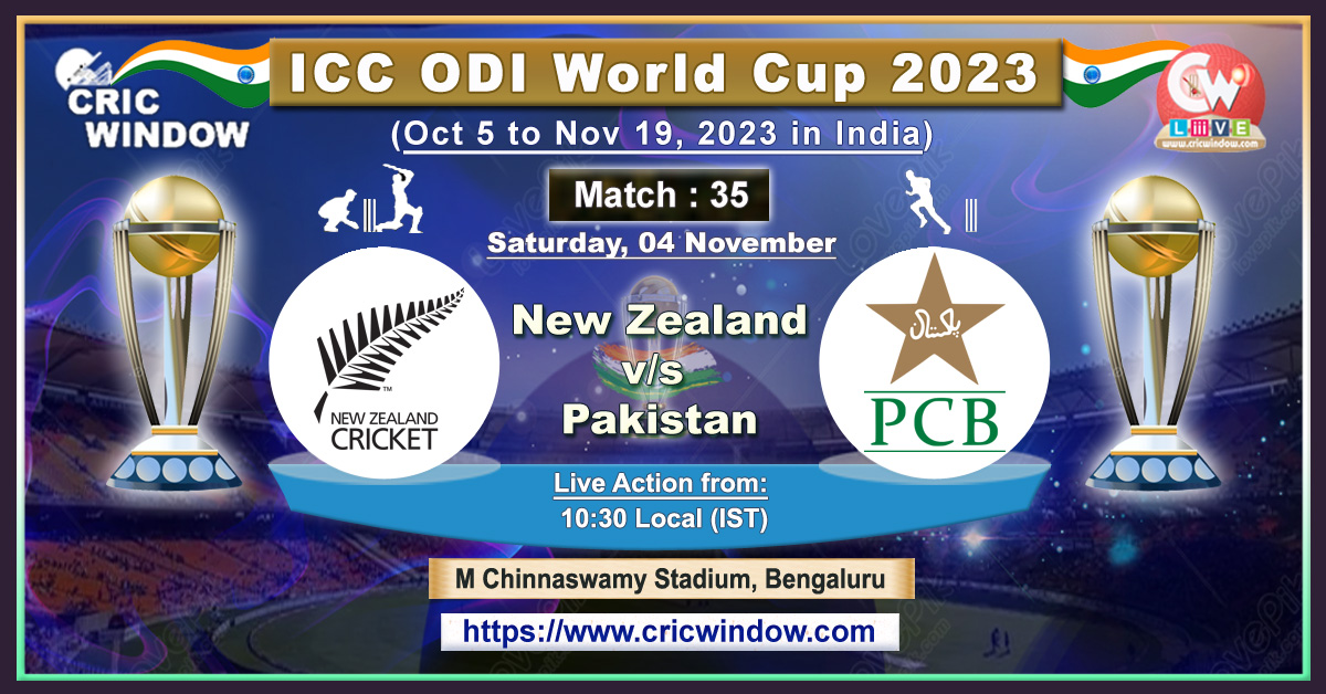 NZ vs Pak ICC World Cup Live Score and report 2023